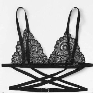 Black Lace Lingerie Bra